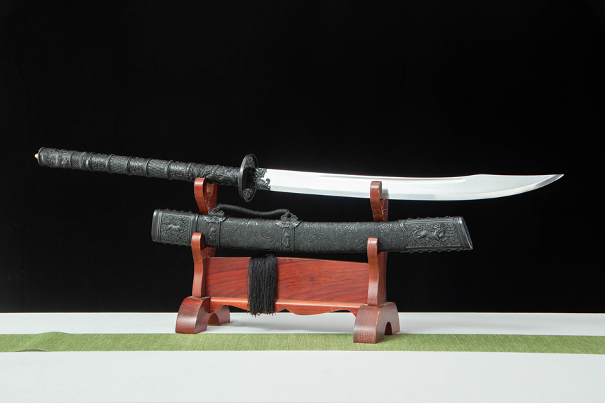 Đao Chiến Ngự Long – Thép Mangan Cao Cấp | Bản Cán Dài Lực Đạo